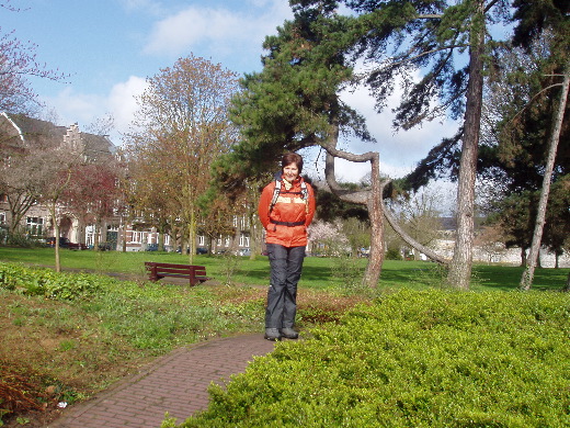 Start door het park van Maastricht.