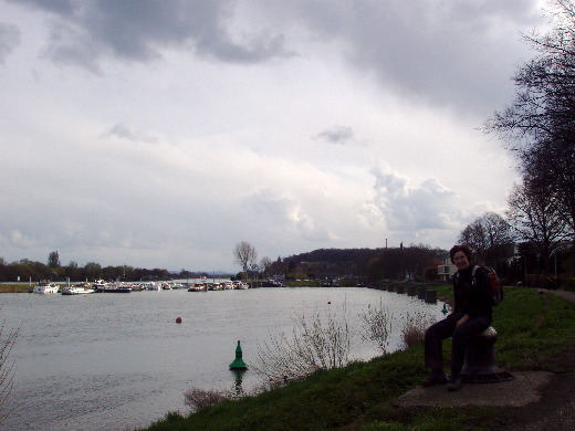 Terug langs de Maas in Maastricht.