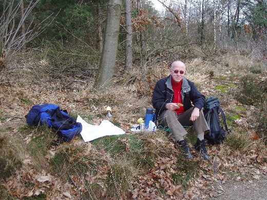 Lunch in de berm.